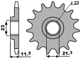 Cenově Výhodný PBR řetězové kolečko přední 2051 14 18NC YAMAHA TTR 250 93-06, YFM 250 R RAPTOR 08-11 (MADE IN ITALY)